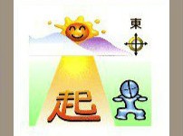 【一个太阳一个人一个起字和方向指针答案是什么?】