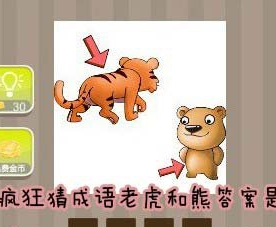 看图猜成语：老虎和熊答案是什么