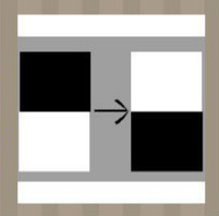 看图猜成语：两个黑色方块和两个白色方块答案是什么