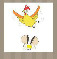 看图猜成语：一个飞起来的鸡和一个碎了的蛋答案是什么