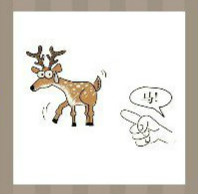 看图猜成语：一直彩色鹿和一只手加个马字答案是什么？
