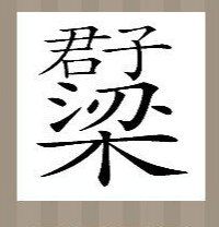 看图猜成语：梁字上有君子两个字答案是什么？