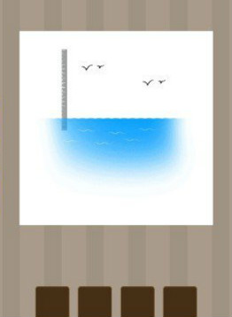 看图猜成语：海上有四只鸟和一把尺子答案是什么？