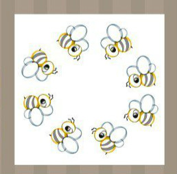 看图猜成语：八只蜜蜂围成一个圆圈答案是什么？